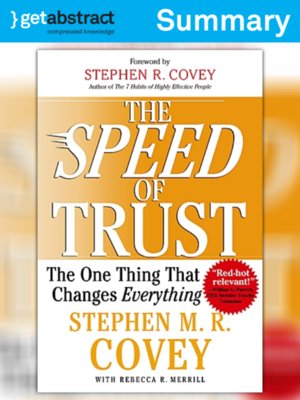 cover image of The Speed of Trust (Summary)